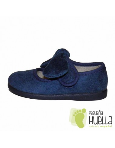 Merceditas Niña Azules con Lazo y Velcro