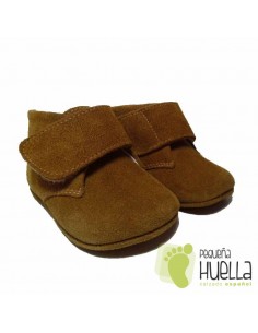 Botita Serraje Camel Velcro 