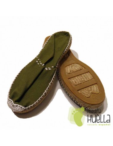 Alpargatas planas verde caqui