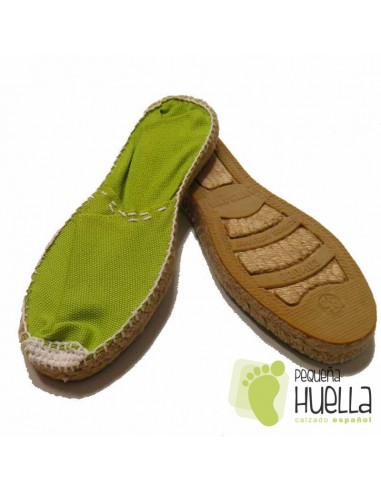 Alpargatas planas verde pistacho
