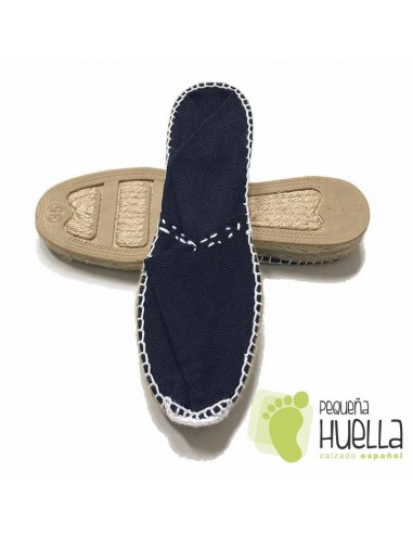 Alpargatas azul marino media cuña