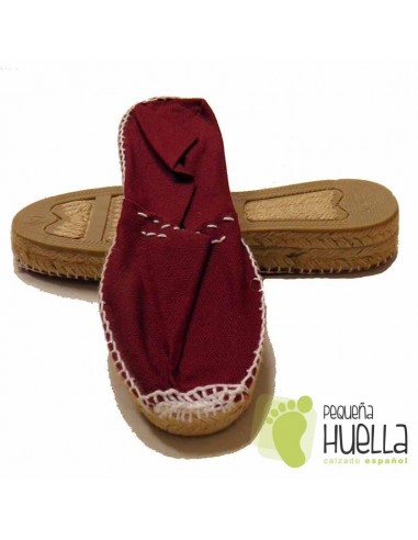 Alpargatas granates media cuña