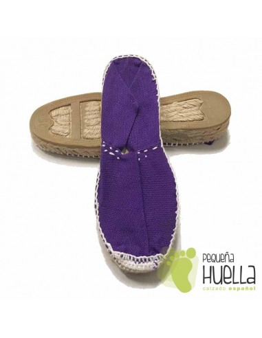 Alpargatas moradas media cuña