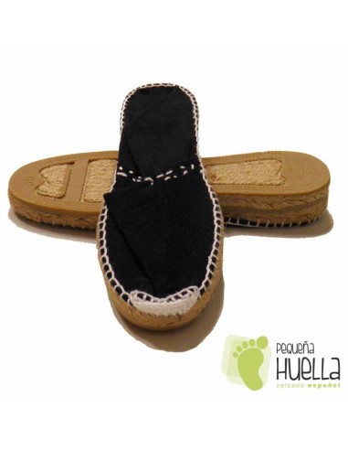 Alpargatas negras media cuña