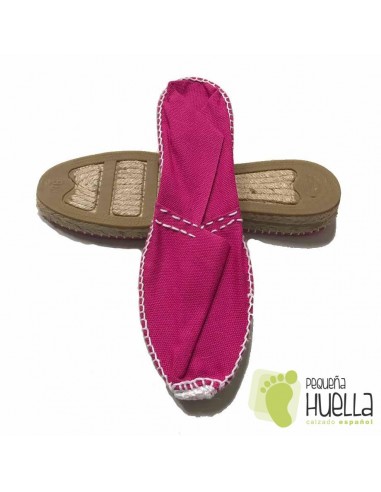 Alpargatas rosa fucsia media cuña