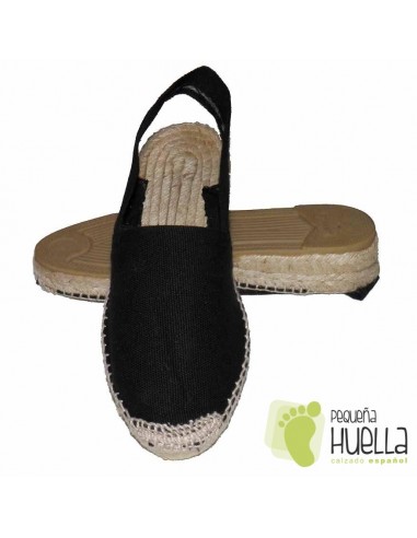 Alpargatas negras media cuña