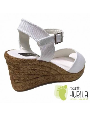 Alpargatas o sandalias de esparto Blancas para mujer