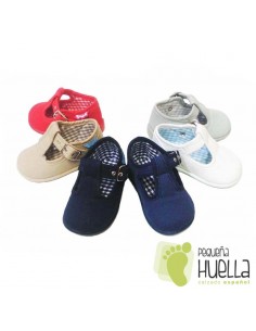 Pepitos Sandalias de Lona Zapy con hebilla bebes, niños y niñas