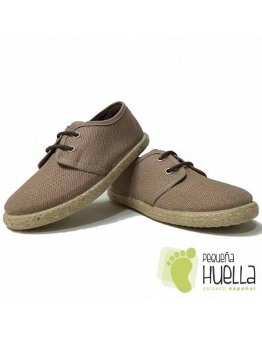 Alpargata ceremonia marron para Niño Tokolate