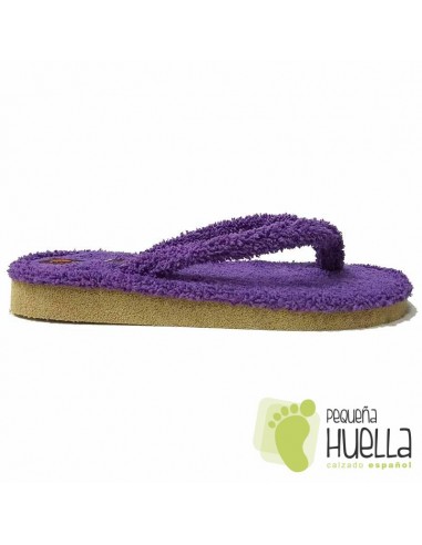 Chinelas toalla morada mujer Berevere V9301