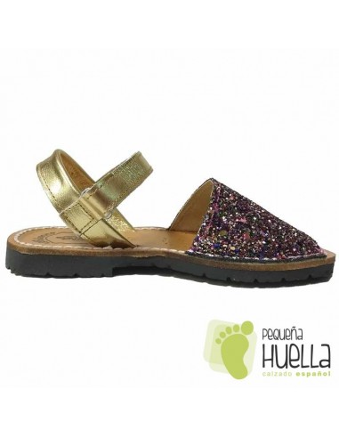 Menorquinas Doradas Brillantes Multicolor