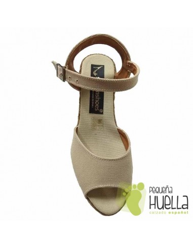 Alpargatas Beige Cuña Mujer