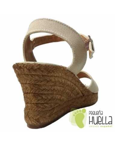 Alpargatas Beige Cuña Mujer
