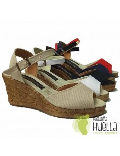 Alpargatas  sandalias de cuña para Mujer