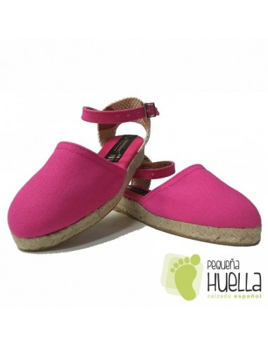 Alpargatas de Esparto Valencianas Rosas Fucsia para Niñas