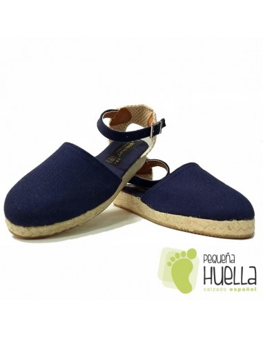 Alpargatas Valencianas Azul Marino para Niñas Yute