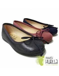 Manoletinas Bailarinas Niñas Cobra TOKOLATE