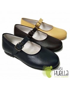 Merceditas Niña Piel Con Hebilla 2
