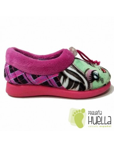 Zapatillas de Casa para Niñas Monster Rosa