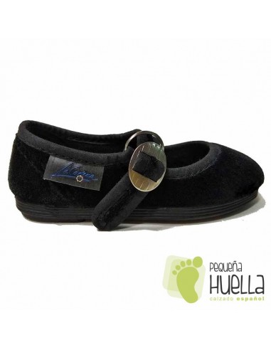 Merceditas Niña Terciopelo La Cadena Negras