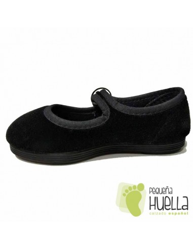 Merceditas Niña Terciopelo La Cadena Negras