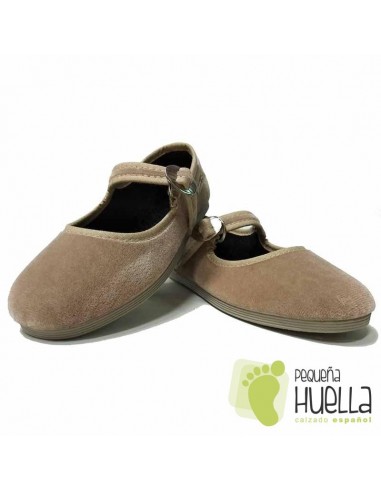 Merceditas Niña Terciopelo La Cadena Camel