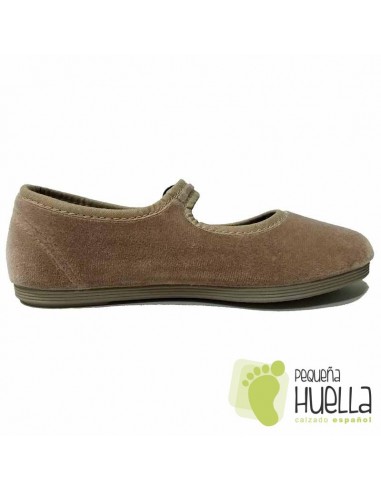 Merceditas Niña Terciopelo La Cadena Camel