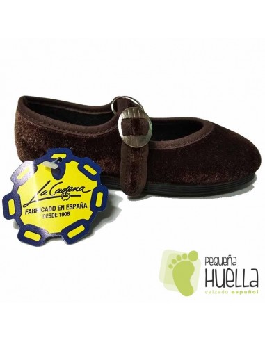 Merceditas Niña Terciopelo La Cadena Marrones