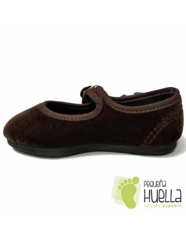 Merceditas Niña Terciopelo La Cadena Marrones