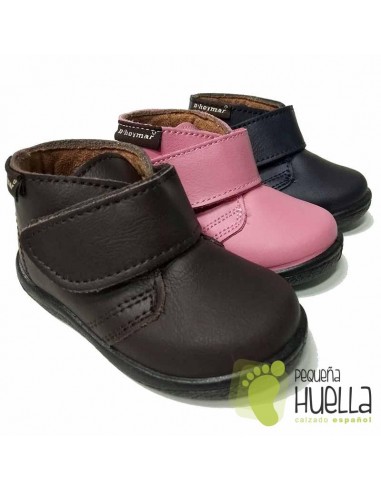 Bota Bebé Niño Niña Piel Velcro