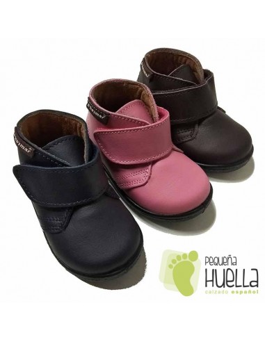 Bota Bebé Niño Niña Piel Velcro