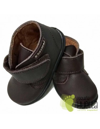 Bota Bebé Niño Niña Piel Velcro Marrones