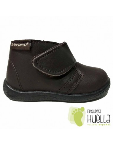 Bota Bebé Niño Niña Piel Velcro Marrones