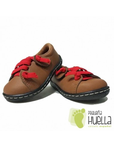 Zapato Niño Piel Velcro Camel