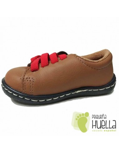 Zapato Niño Piel Velcro Camel