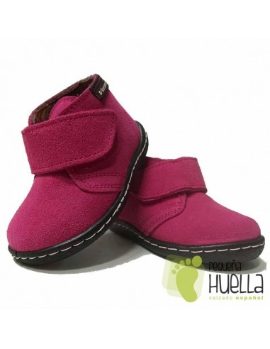 Botas para Niña de Serraje Rosas
