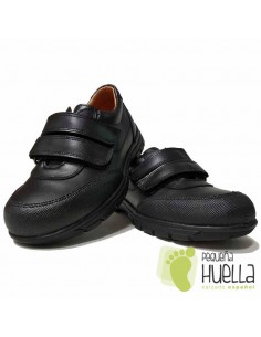 Zapato Colegial Azul Marino o Negro Velcro YOWAS 17