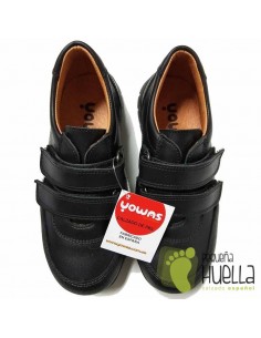 Zapato Colegial Azul Marino o Negro Velcro YOWAS 17 2