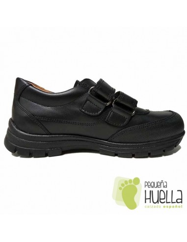 Zapato Colegial Azul Marino o Negro Velcro YOWAS 17