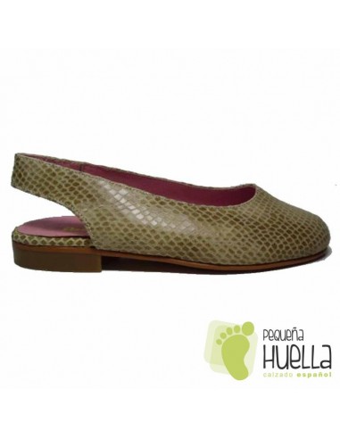 Bailarina Destalonada Piel Camel Serpiente