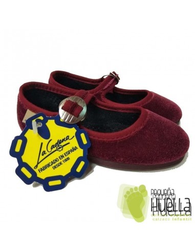 Merceditas Terciopelo Burdeos La Cadena