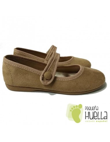 Merceditas Niñas con Velcro  Camel