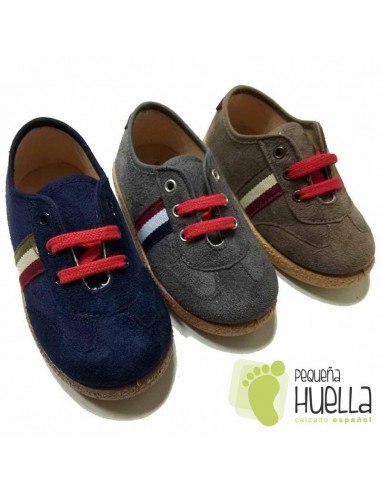 Tenis Niños de tela con cordones Tokolate 2135