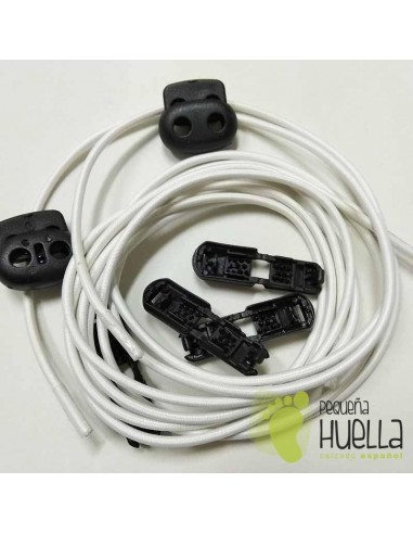 Cordones Blancos Elásticos con Ajuste Rápido