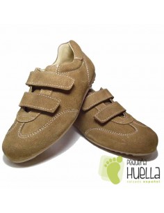 Deportivas camel con velcro para niños