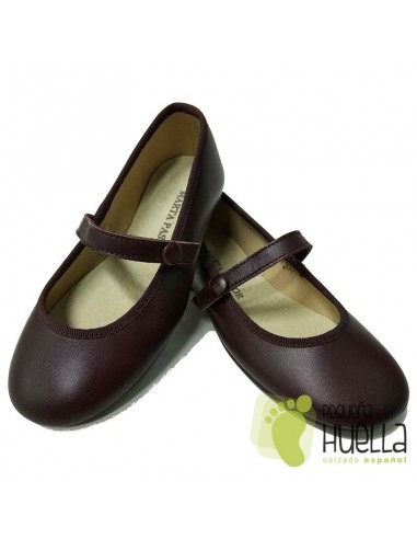 Zapatos Niña de Piel Marrones