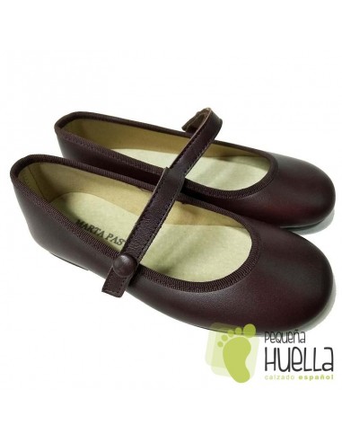 Zapatos Niña de Piel Marrones