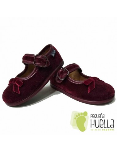 Merceditas Terciopelo Niñas Zapy Burdeos