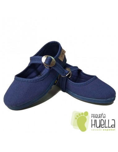 Merceditas Niña Lona La Cadena Azul Jeans