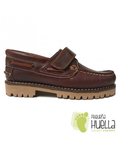 Náuticos Niños Niñas Marrones con Velcro Dar2
